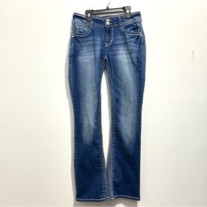 Wallflower Women's The Luscious Curvy Fit Bootcut Blue Jeans